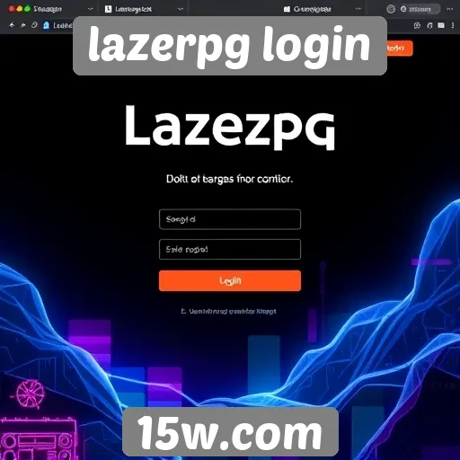 Análise da interface do site lazerpg login